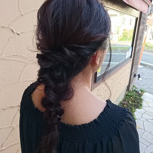 ヘアアレンジ　編みおろし　（辻堂本店）　